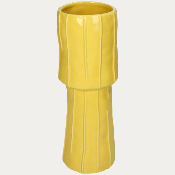 VASE BOUTEILLE LIMONADE CITRON FAIENCE FINE
