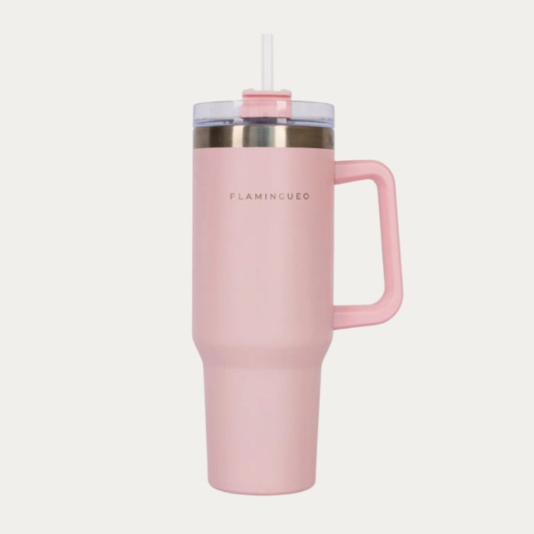MUG ISOTHERME PAILLE ROSE