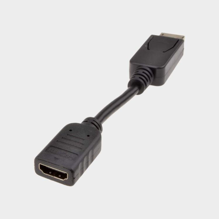 HDMI MALE/FEMALE ADAPTER 15 CM BLACK